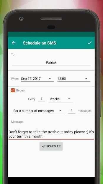 SMS Message Scheduler - Advanced screenshot 5