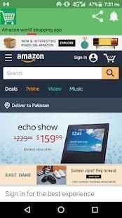 Amazon world shopping app screenshot 1