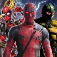 Dual Sword Red Superhero - Dead Fighting Pool Game