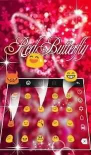Red Butterfly Keyboard Theme screenshot 2