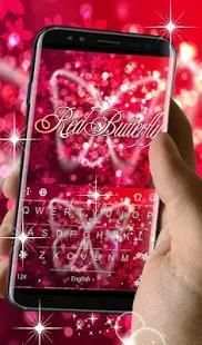 Red Butterfly Keyboard Theme screenshot 3