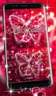 Red Butterfly Keyboard Theme screenshot 5