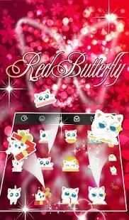 Red Butterfly Keyboard Theme screenshot 1