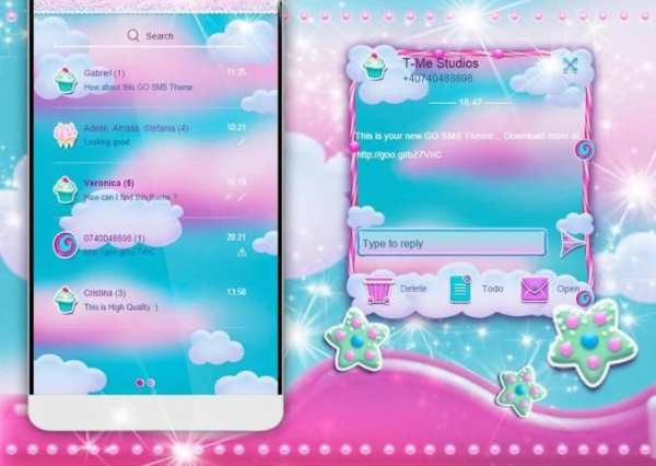 Candy Land SMS Theme screenshot 4