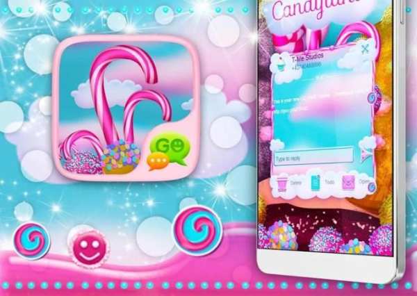 Candy Land SMS Theme screenshot 2