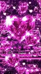 Pink Diamond hearts Keyboard screenshot 3