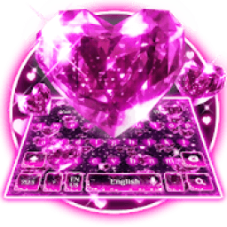 ikon Pink Diamond hearts Keyboard