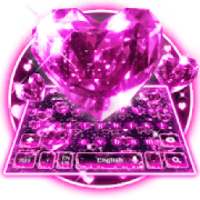 Pink Diamond hearts Keyboard