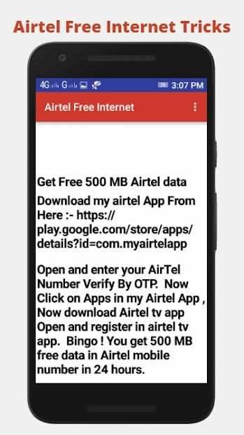 airtel Free Internet Tricks App screenshot 2