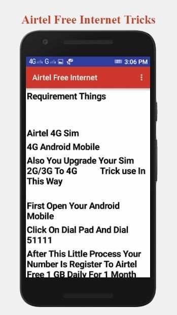 airtel Free Internet Tricks App screenshot 3