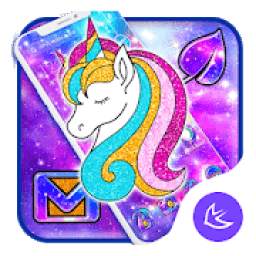 Galaxy Shiny Unicorn APUS Launcher theme