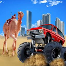 Desert Monster Truck Stunts - Camel Racing Game