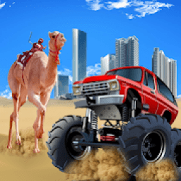 Desert Monster Truck Stunts - Camel Racing Game आइकन
