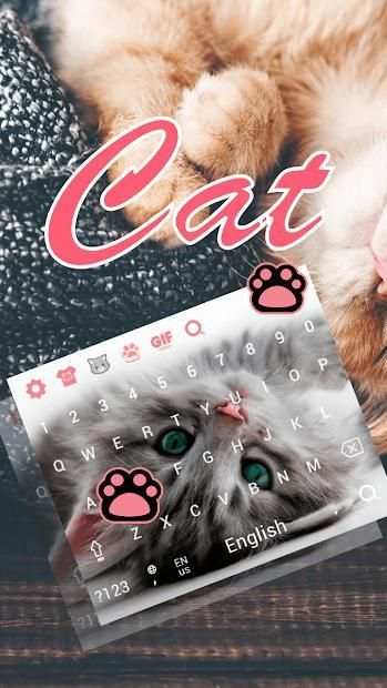 Cat Keyboard Theme स्क्रीनशॉट 2