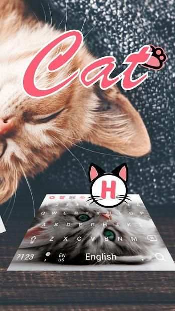Cat Keyboard Theme स्क्रीनशॉट 1