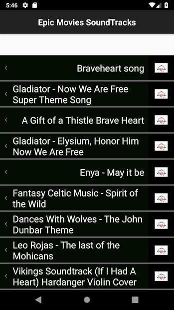Epic Movies - SoundTracks screenshot 1