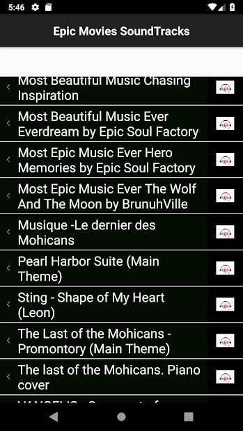 Epic Movies - SoundTracks screenshot 5