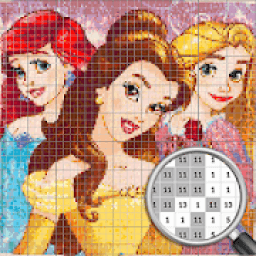 ikon Princess Coloring by Number