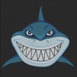 Angry Shark Color By Number Hungry Fish Pixel Art आइकन