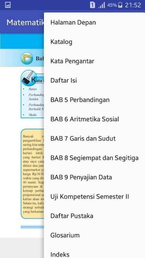 SMP 7 Matematika Semester 2 screenshot 2