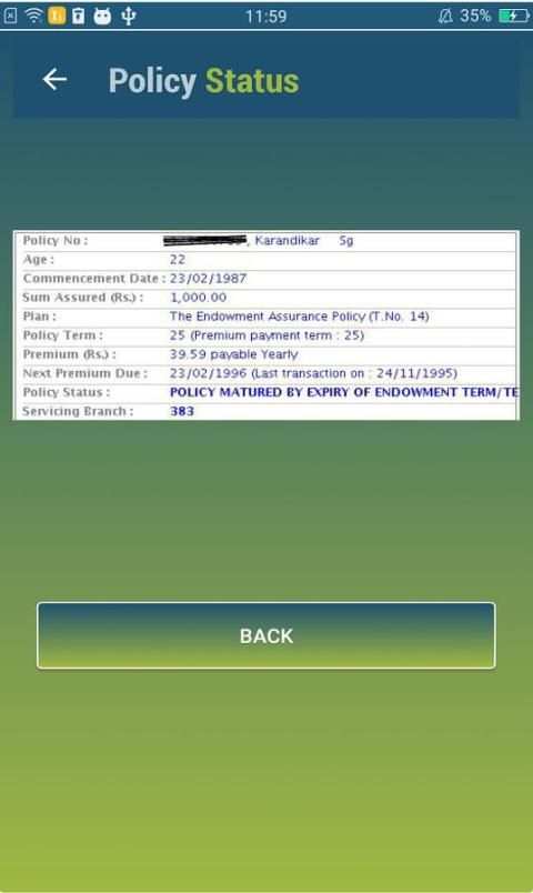 LIC POLICY LOOKUP स्क्रीनशॉट 3