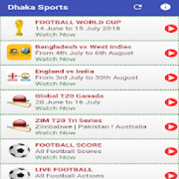 Dhaka Sports - Live Football And Cricket Streaming icon