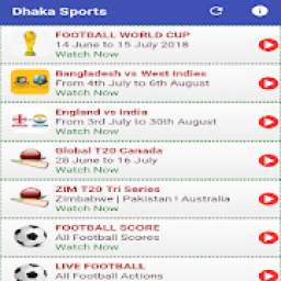 Dhaka Sports Live Football And Cricket Steaming 1.0
