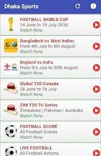 Dhaka Sports - Live Football And Cricket Streaming screenshot 2