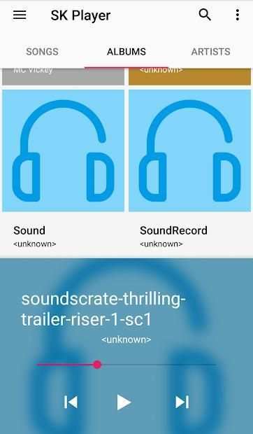 SK Music Player स्क्रीनशॉट 1