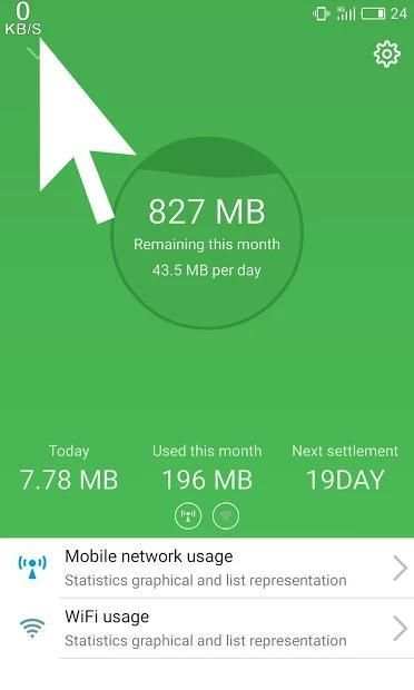 Internet Speed Meter - Usage स्क्रीनशॉट 3