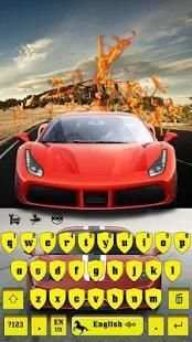 Red Car Racing Keyboard Theme screenshot 1