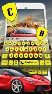 Red Car Racing Keyboard Theme screenshot 4