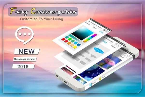 Messenger Version 2018: Messenger Theme स्क्रीनशॉट 3