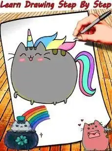 How to Draw Pusheen Cat 🎡Summer Fair 