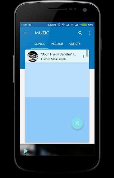 Muzic | Music Player | Audio Player स्क्रीनशॉट 3
