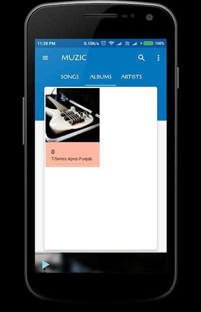 Muzic | Music Player | Audio Player स्क्रीनशॉट 2