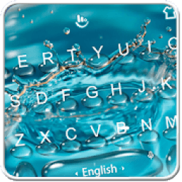 ikon 3D Blue Water Keyboard Theme