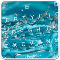3D Blue Water Keyboard Theme