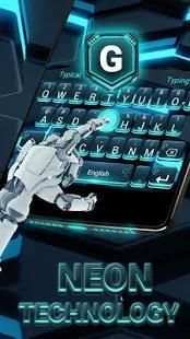 3D Neon Technology Keyboard screenshot 3