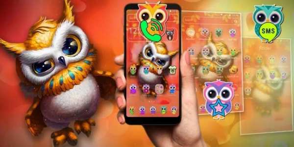 Tema Owl Animasi Lucu screenshot 1