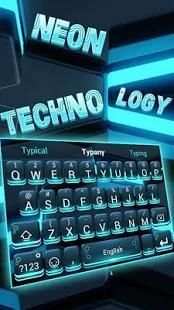 3D Neon Technology Keyboard screenshot 4