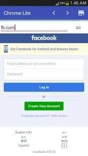 Chrome Lite screenshot 1