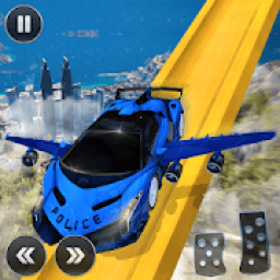 ikon US Police Flying Car Mega Ramp Stunt Racing Games