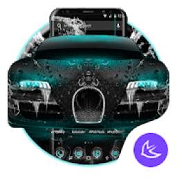 Blue Supercar APUS Launcher theme