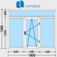 PVC window door design-iwindor