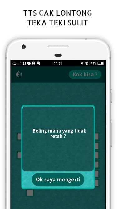Teka Teki Sulit - TTS Lontong 2018 screenshot 2