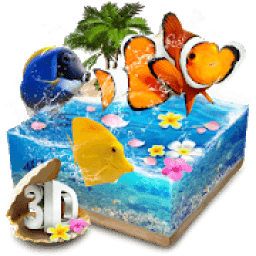 Lively 3D Color Fish Theme आइकन