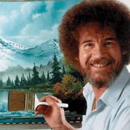 ikon Paint like Bob Ross