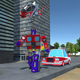 ikon Robot Block Pixel Superhero Exploration