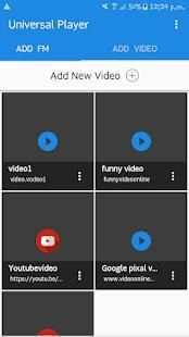 Universal Player with Audio, Video and Radio screenshot 1
